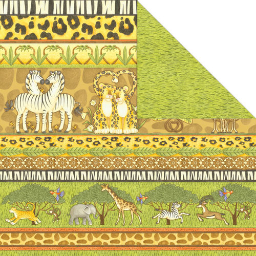 Creative Imaginations - Wild Side Collection - 12 x 12 Double Sided Paper - Wild Border