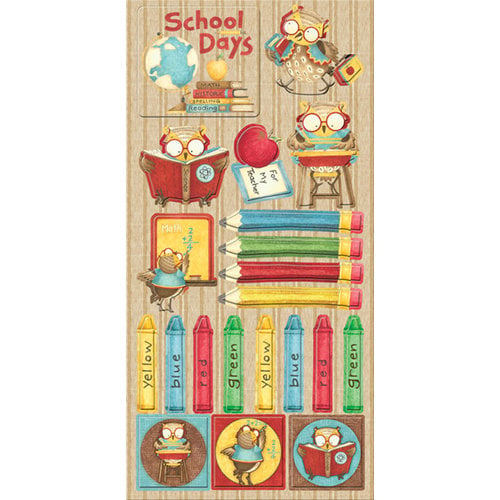 Creative Imaginations - Back 2 School Collection - Cardstock Stickers - School Days