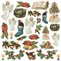 Creative Imaginations - Rejoice Collection - Christmas - Die Cut Cardstock Pieces