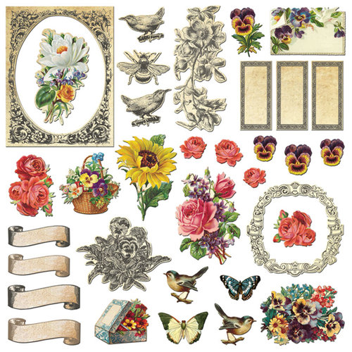 Creative Imaginations - Assemblage Collection - Die Cut Cardstock Pieces