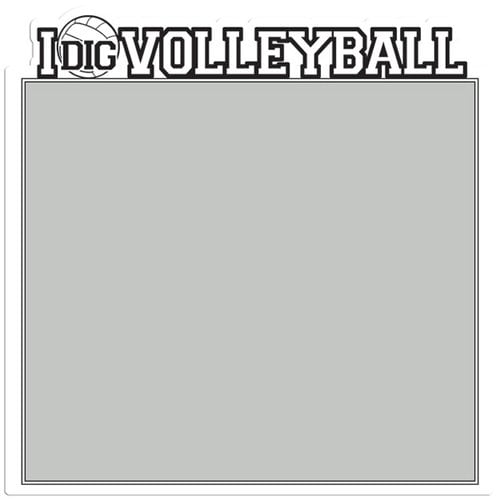 Creative Imaginations - Volleyball Collection - 12 x 12 Die Cut Paper - I Dig Volleyball