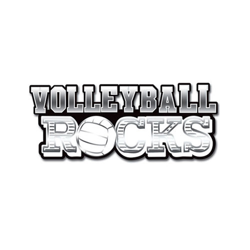 Creative Imaginations - Volleyball Collection - 3 Dimensional Title Stickers with Foil Accents