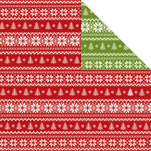 Creative Imaginations - Holly Jolly Collection - Christmas - 12 x 12 Double Sided Paper - Holiday Sweater