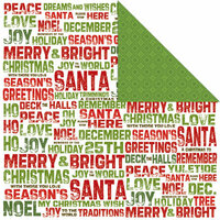 Creative Imaginations - Holly Jolly Collection - Christmas - 12 x 12 Double Sided Paper - Greetings