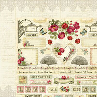 Creative Imaginations - Cotswald Manor Collection - 12 x 12 Double Sided Paper - Affectionate