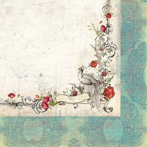 Creative Imaginations - Cotswald Manor Collection - 12 x 12 Double Sided Paper - Sentimental