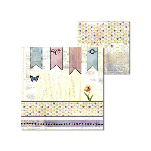 Splash of Color - Le Jardin Collection - 12 x 12 Double Sided Paper - Le Jardin