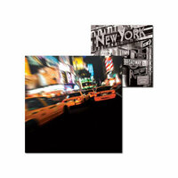 Splash of Color - New York Collection - 12 x 12 Double Sided Paper - Times Square