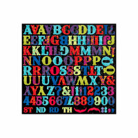 Creative Imaginations - Melange - Celebrate Me Collection - 12 x 12 Cardstock Stickers - Alphabet