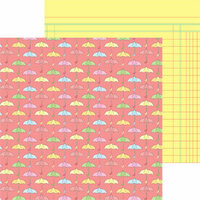 Clever Handmade - In This House Collection - 12 x 12 Double Sided Paper - Umbrellas