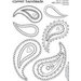 Clever Handmade - Embroidery Patterns - Rub Ons - Paisley