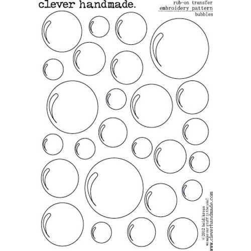 Clever Handmade - Embroidery Patterns - Rub Ons - Bubbles