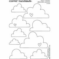 Clever Handmade - Embroidery Patterns - Rub Ons - Clouds