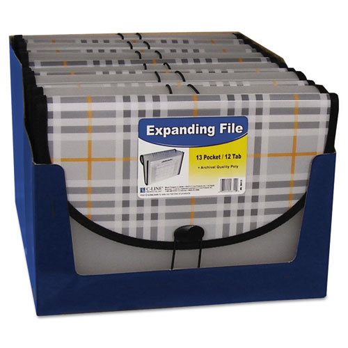 C-Line - Expanding File - 13-Pocket - Plaid Series