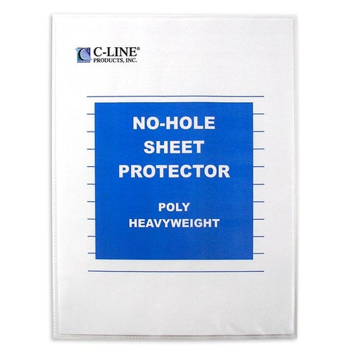 C-Line - 8.5 x 11 - No-Hole Sheet Protector - Clear - 25 Pack