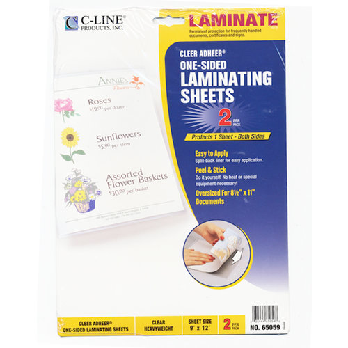 C-Line - Adheer Laminating Sheets - Heavyweight Clear - 2 Pack