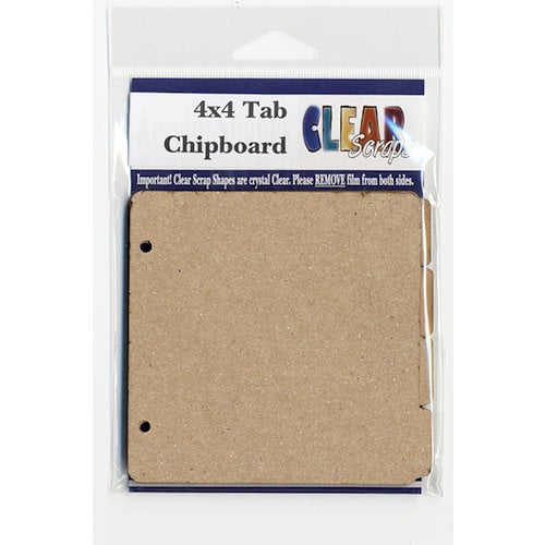 Clear Scraps - Chipboard Album - 4 Pages Tabbed - 4 x 4