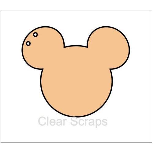 Clear Scraps - Chipboard Album - Mouse Head