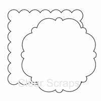 Clear Scraps - Clear Acrylic Shapes - XL Scallops, CLEARANCE