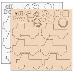 Clear Scraps - Clear-n-Chip Mix Pack - 12 x 12 Acrylic and Chipbaord - Ace-A-Roo