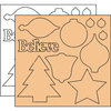 Clear Scraps - Clear-n-Chip Mix Pack - 12 x 12 Acrylic and Chipboard - Believe