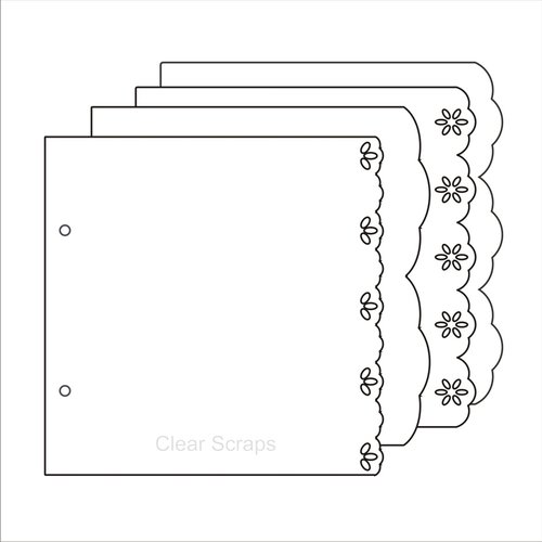 Clear Scraps - Build it Your Way - Clear Acrylic 6.5 x 6.5 Inch Pages - Fancy
