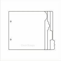 Clear Scraps - Build it Your Way - Clear Acrylic 6.5 x 6.5 Pages - Fun Tabs