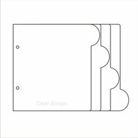 Clear Scraps - Build it Your Way - Clear Acrylic 6.5 x 6.5 Inch Pages - Rounded Tab