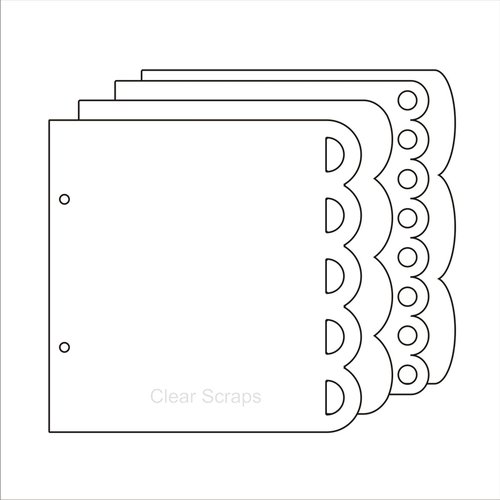 Clear Scraps - Build it Your Way - Clear Acrylic 6.5 x 6.5 Inch Pages - Scalloped