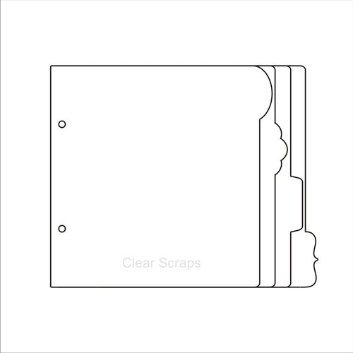 Clear Scraps - Build it Your Way - Clear Acrylic 9 x 11 Inch Pages - Fun Tabs