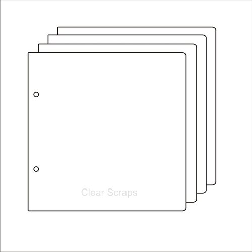 Clear Scraps - Build it Your Way - Clear Acrylic 9 x 11 Inch Pages - Regular