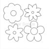 Clear Scraps - Clear Acrylic Shapes - Flowers
