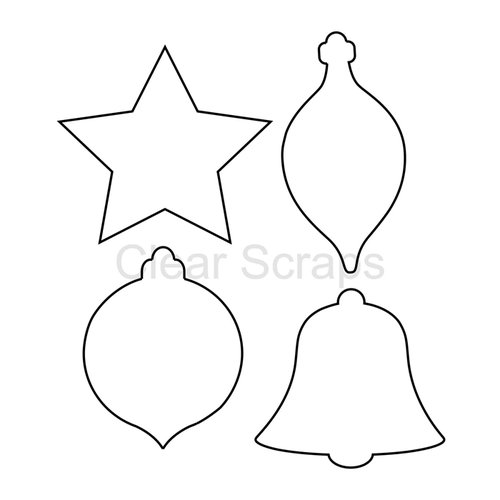 Clear Scraps - Clear Acrylic Shapes - Ornaments