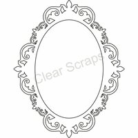 Clear Scraps - Clearly Framed - Oval Center, Fancy Outer - Medium