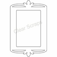 Clear Scraps - Clearly Framed - Rectangle Center, Decorative Outer Top - Medium