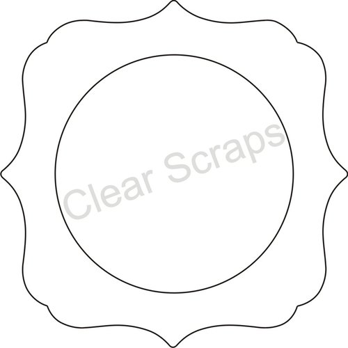 Clear Scraps - Clearly Framed - Circle Center, Deco Outer - Small