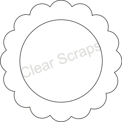 Clear Scraps - Clearly Framed - Circle Center, Scallop Outer - Small