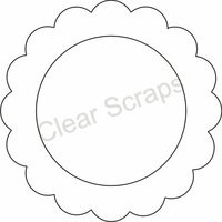 Clear Scraps - Clearly Framed - Circle Center, Scallop Outer - Small