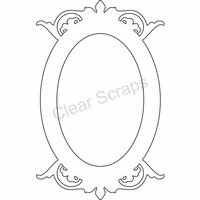 Clear Scraps - Clearly Framed - Oval Center, Decorative Top - Small