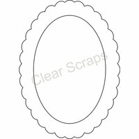 Clear Scraps - Clearly Framed - Oval Center, Scallop Outer - Small