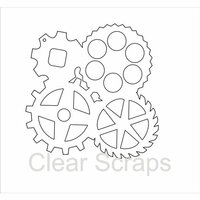 Clear Scraps - Clear Acrylic Album - Gears