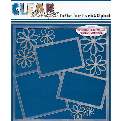 Clear Scraps - 12 x 12 Acrylic Layout - Daisies