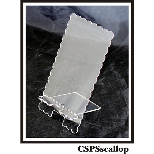 Clear Scraps - Acrylic Phone Stand - Scalloped