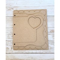 Clear Scraps - Chipboard Album - 6.75 x 8 - Heart