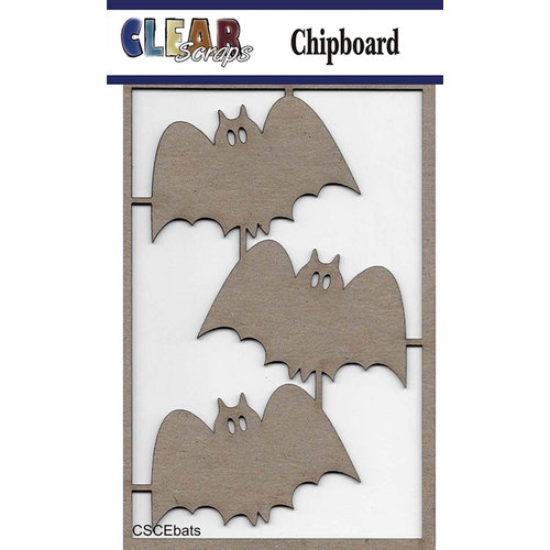 Clear Scraps - Halloween - Chipboard Embellishments - Bats