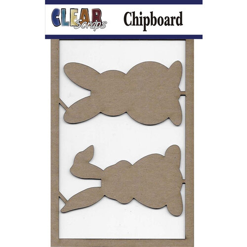Clear Scraps - Chipboard Embellishments - Bunnies