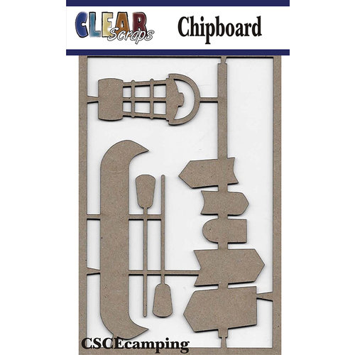 Clear Scraps - Chipboard Embellishments - Camping