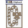 Clear Scraps - Christmas - Chipboard Embellishments - Candy Canes