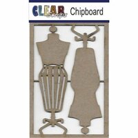 Clear Scraps - Chipboard Embellishments - Dress Forms