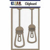 Clear Scraps - Chipboard Embellishments - Edison Lights